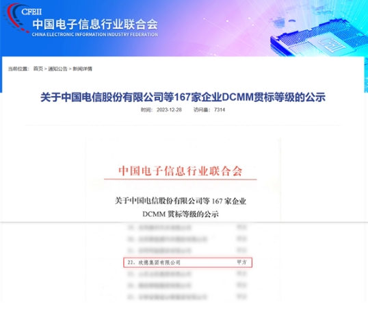 玫德集團(tuán)有限公司成功通過(guò)DCMM數(shù)據(jù)管理能力成熟度穩(wěn)健級(jí)（3級(jí)）貫標(biāo)認(rèn)證